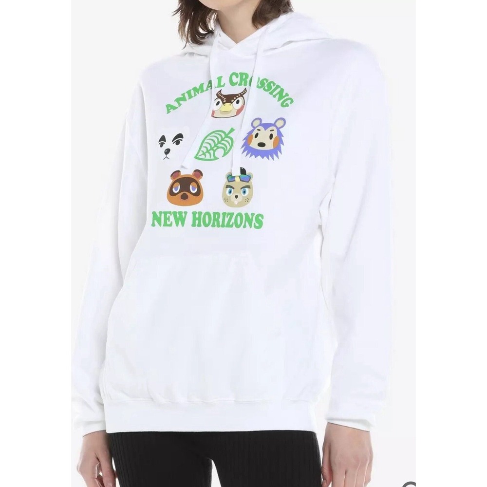 Animal Crossing New Horizons Character Fleece Hoodie Nintendo Womens Medium NEW